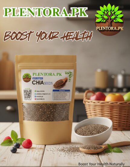 PLENTORA.PK Premium Chia Seeds 200g - Natural, High Fiber, Omega-3